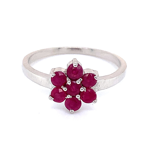 Anillo de rubí en plata 925