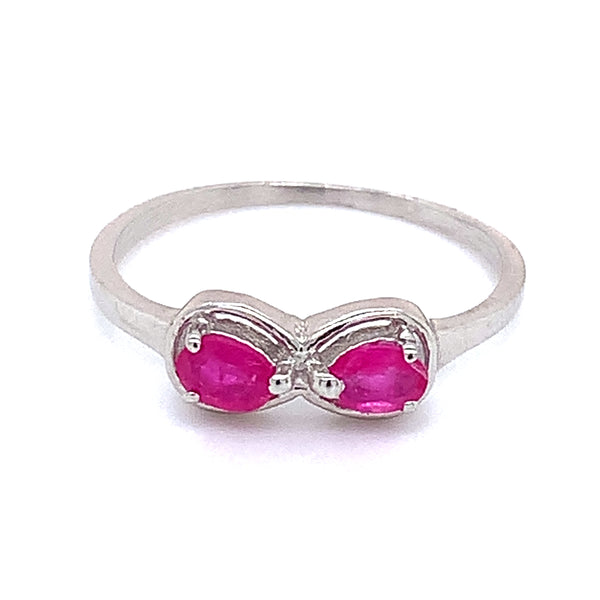 Anillo de rubí en plata 925