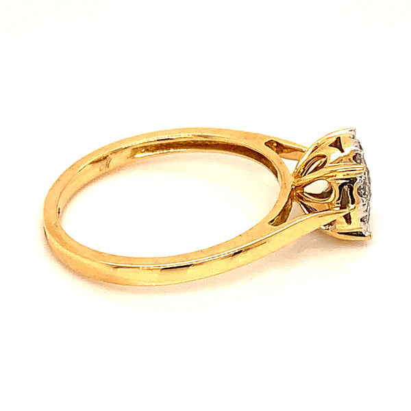 (MIA) Anillo con diamante en oro amarillo 18kt.