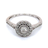 (SOFIA) Anillo con diamantes en oro blanco 10k