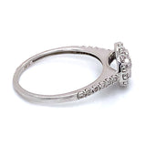 (SOFIA) Anillo con diamantes en oro blanco 10k
