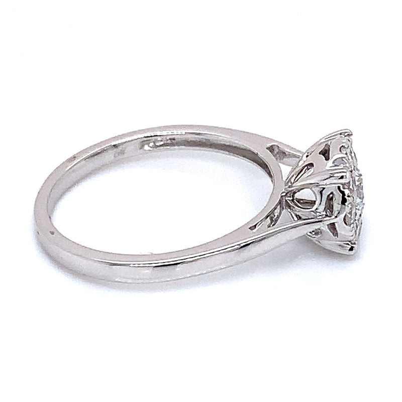 (MIA) Anillo con diamantes en oro blanco 18kt