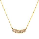 (SOFIA) Collar con diamantes en oro amarillo 10kt.