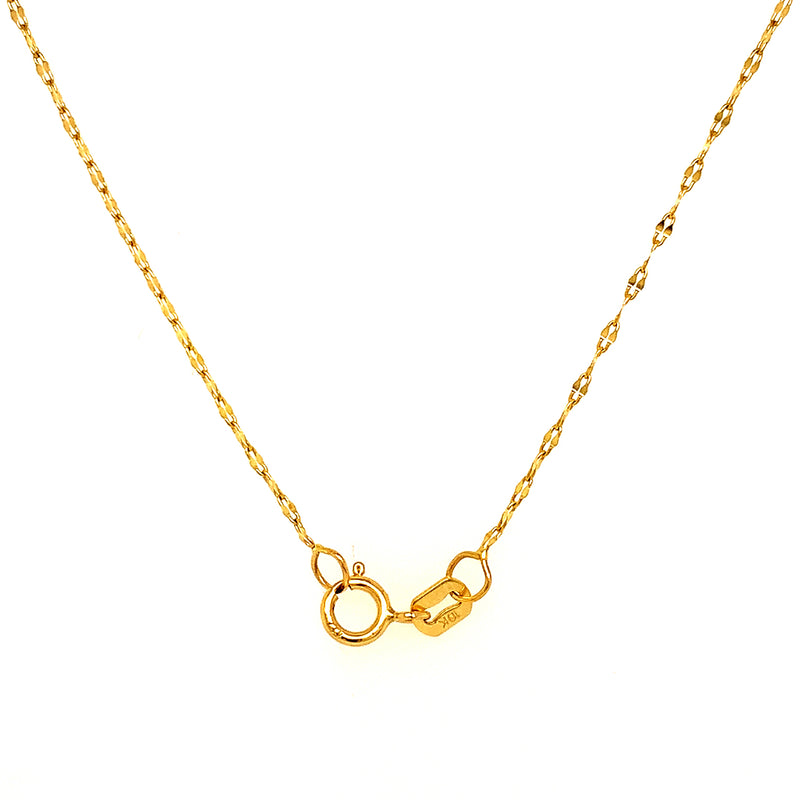 (SOFIA) Collar con diamantes en oro amarillo 10kt.
