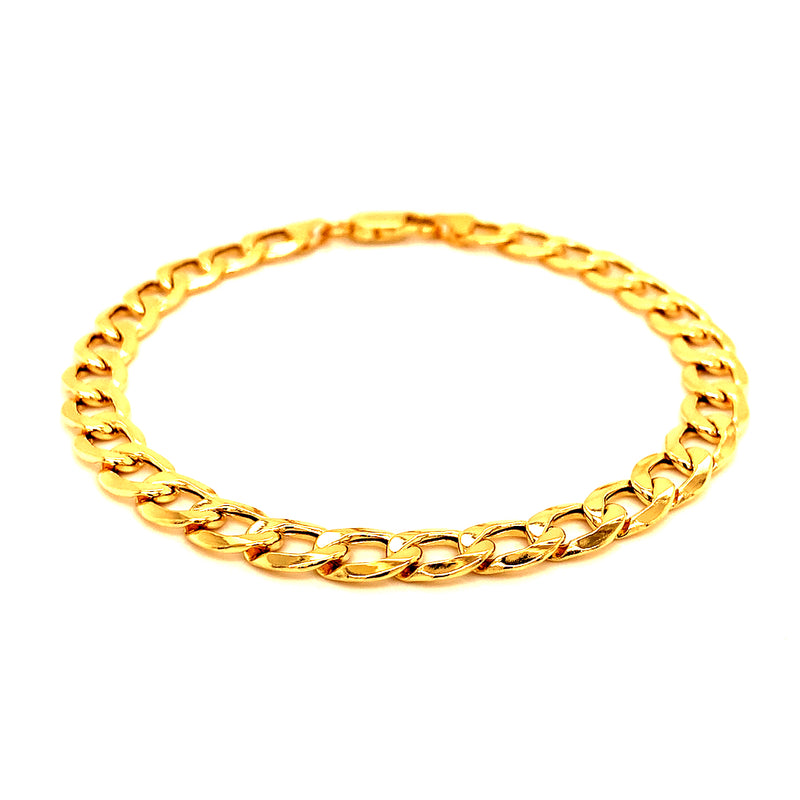 Pulsera gourmet en oro amarillo 10kt. 20cm