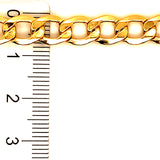 Pulsera gourmet en oro amarillo 10kt. 20cm
