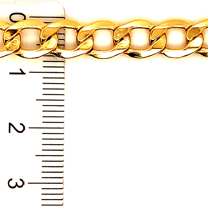 Pulsera gourmet en oro amarillo 10kt. 20cm