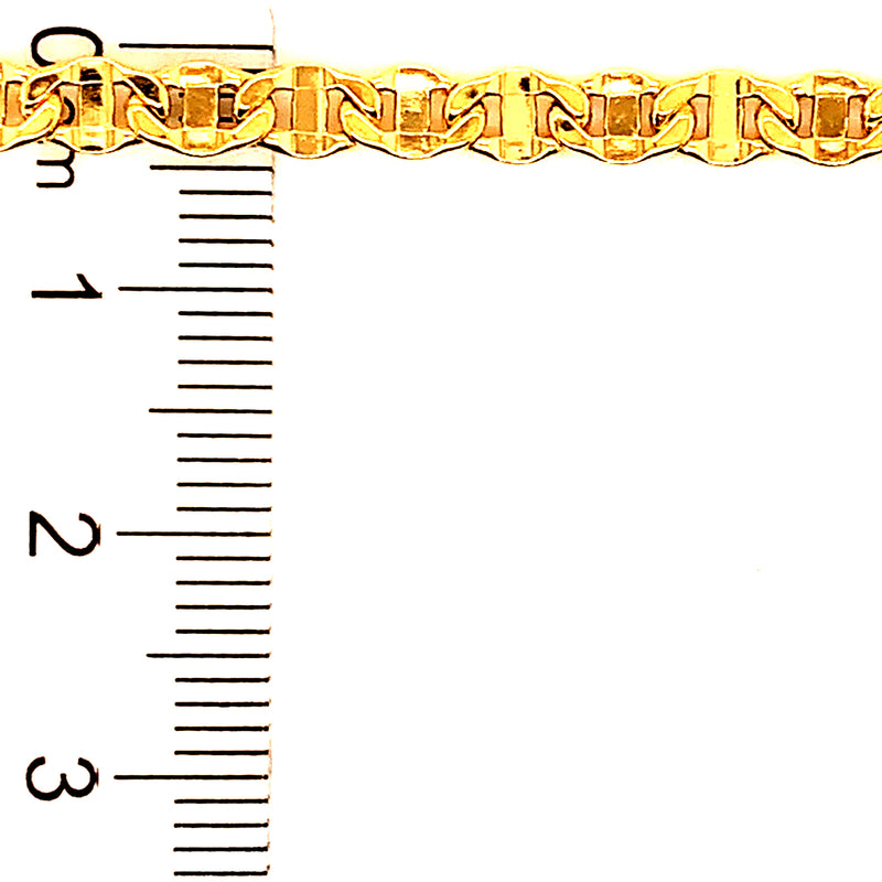 Pulsera gucci en oro amarillo 10kt. 21cm