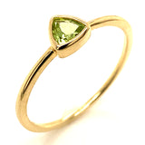 Anillo de peridoto en oro amarillo 10kt.  ANTES:  $229.00