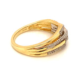 (SOFIA) Anillo con diamantes en oro amarillo 10k