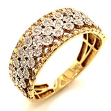 (SOFIA) Anillo con diamantes en oro amarillo 10k
