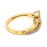 (SOFIA) Anillo con diamantes en oro amarillo 10k