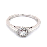 (ND) Anillo con diamantes en oro blanco 14k