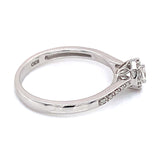 (SOFIA) Anillo con diamantes en oro blanco 10k