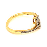 (SOFIA) Anillo con diamantes en oro amarillo 10k