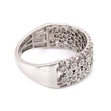 (SOFIA) Anillo con diamantes en oro blanco 10k