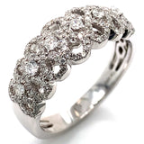 (SOFIA) Anillo con diamantes en oro blanco 10k