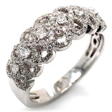 (SOFIA) Anillo con diamantes en oro blanco 10k