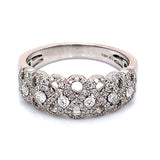 (SOFIA) Anillo con diamantes en oro blanco 10k