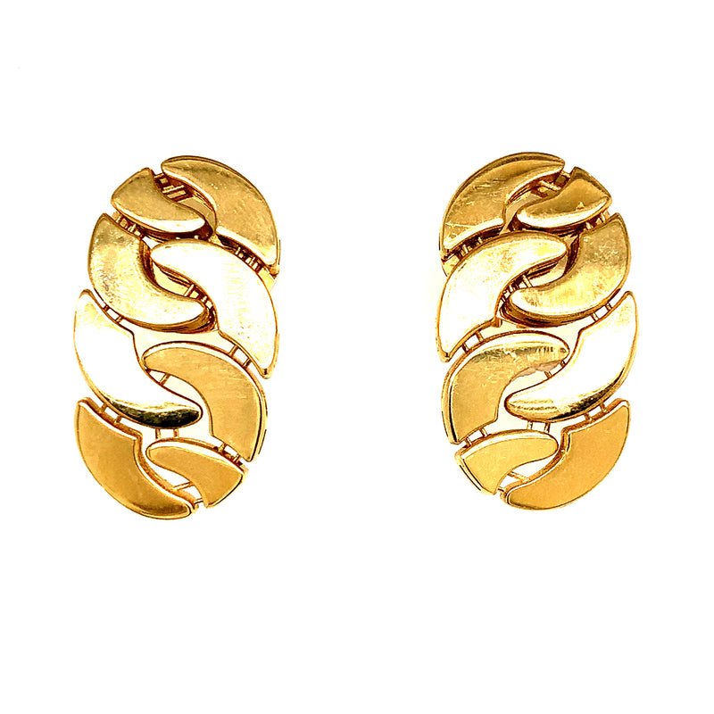 Aretes en oro amarillo 14kt.