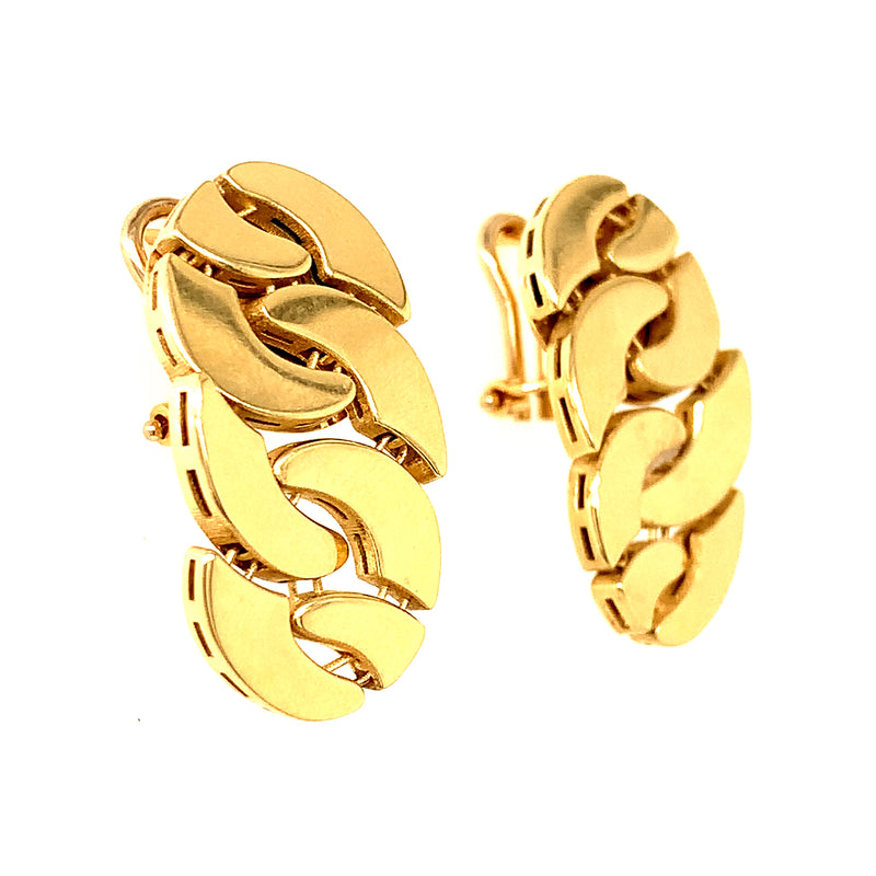 Aretes en oro amarillo 14kt.