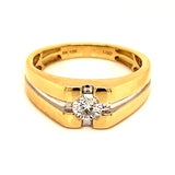(LD) Banda para caballero con diamante en oro amarillo 10k