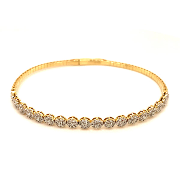 (LD) Caña con diamantes de laboratorio en oro amarillo 10kt