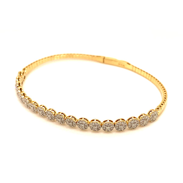 (LD) Caña con diamantes de laboratorio en oro amarillo 10kt