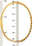 (LD) Caña con diamantes de laboratorio en oro amarillo 10kt