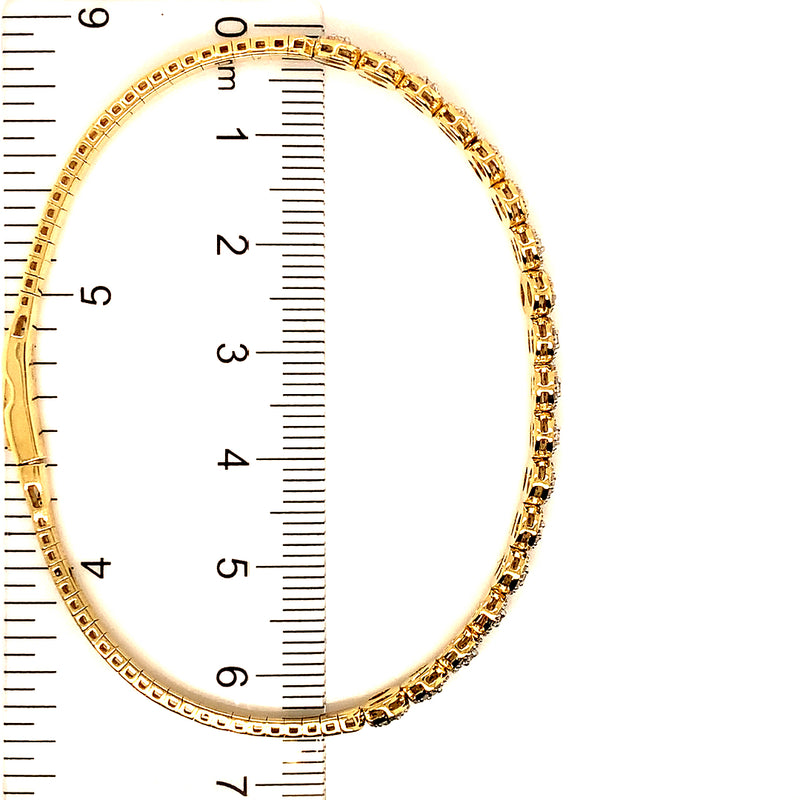 (LD) Caña con diamantes de laboratorio en oro amarillo 10kt