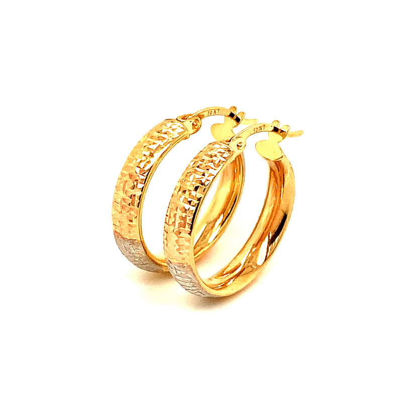 Argollas en oro 3 tonos 10k
