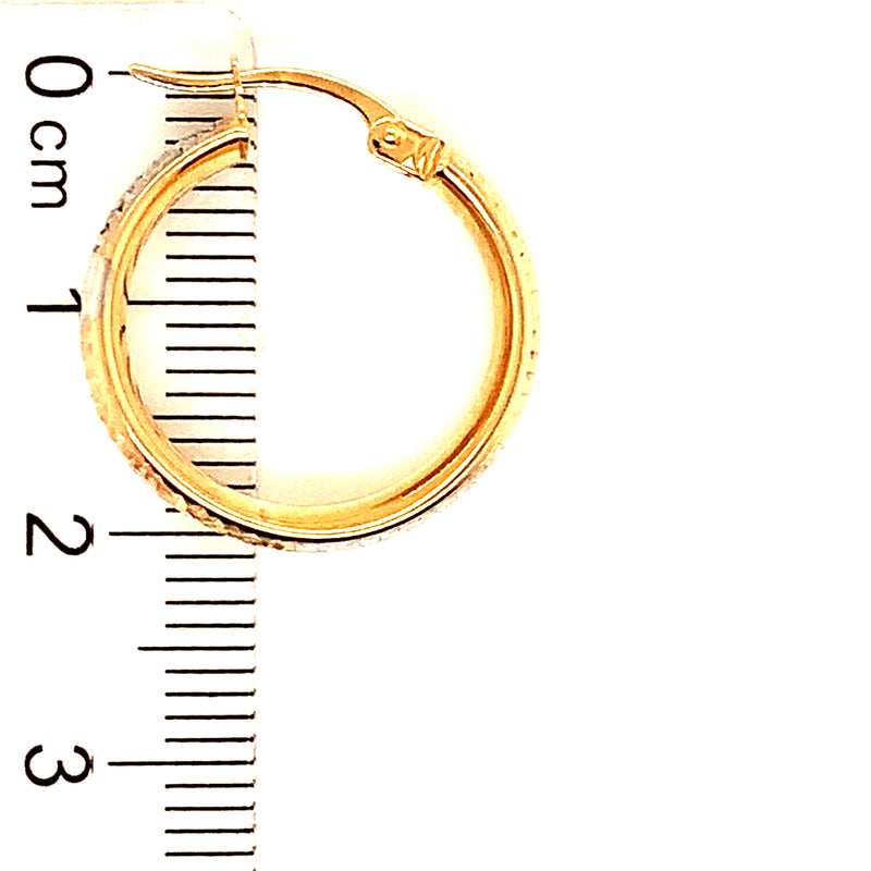 Argollas en oro 3 tonos 10k