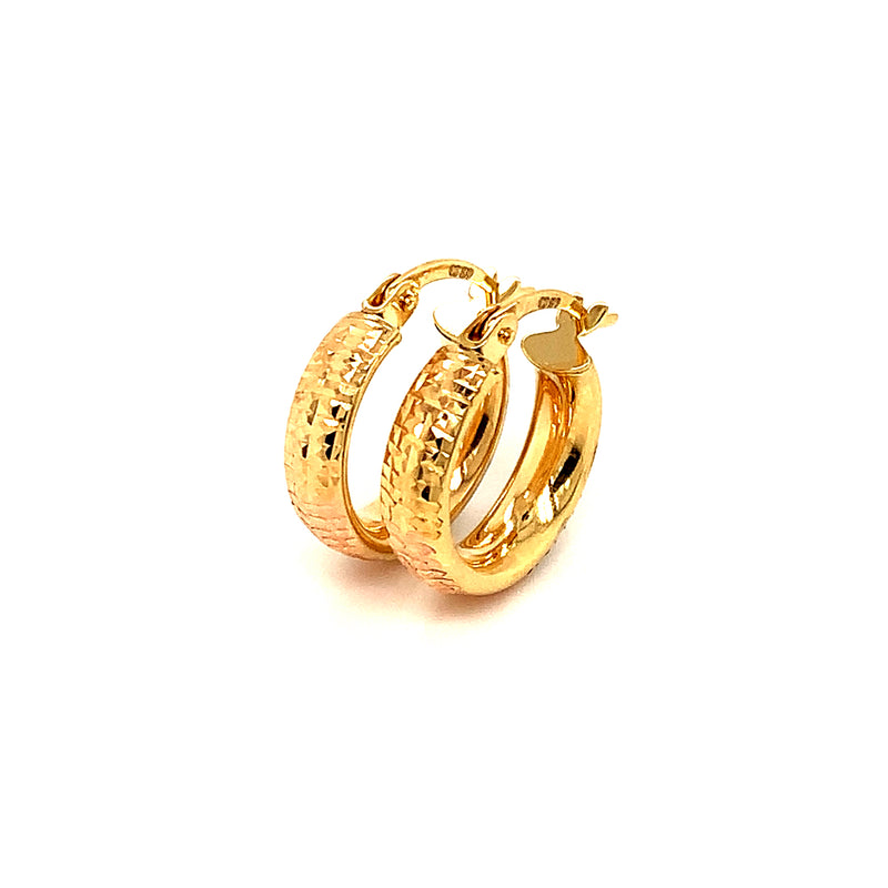 Argollas en oro 3 tonos 10k