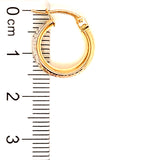 Argollas en oro 3 tonos 10k