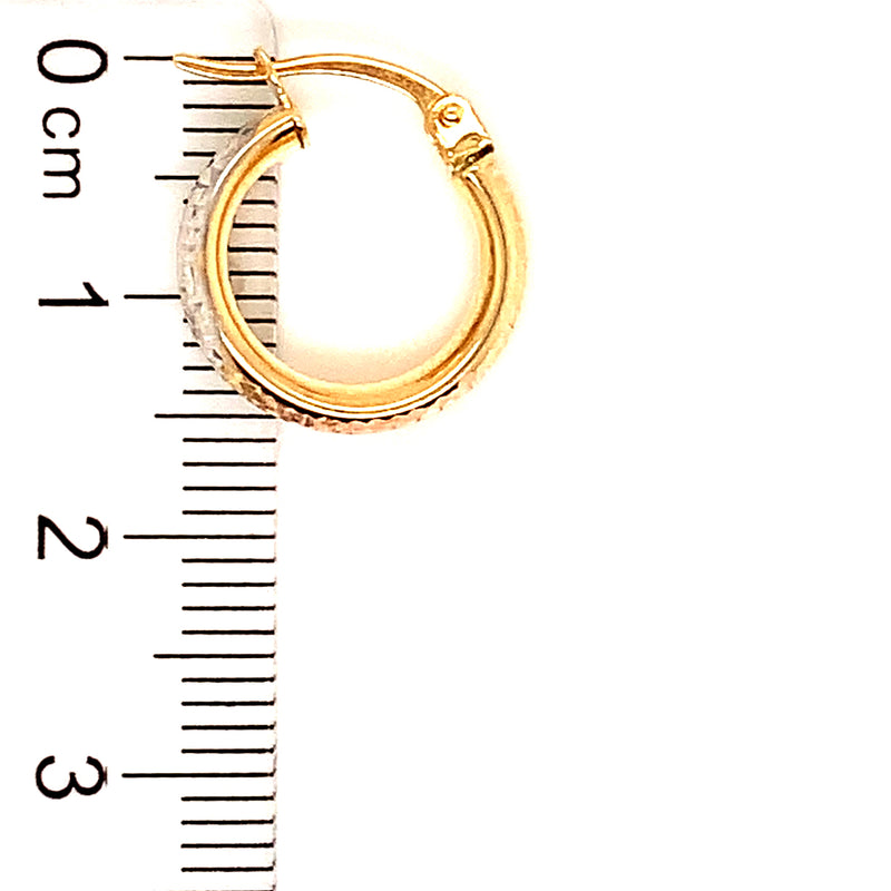 Argollas en oro 3 tonos 10k