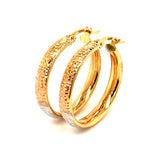 Argollas en oro 3 tonos 10k