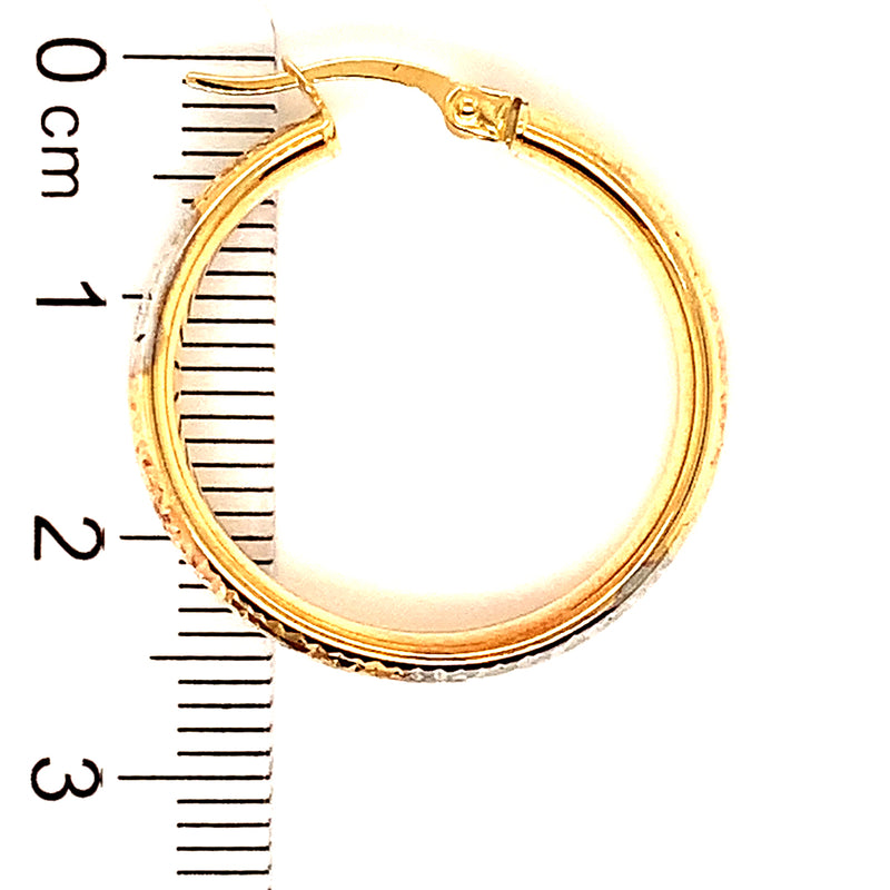 Argollas en oro 3 tonos 10k