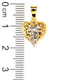Dije (corazón) en oro 3 Tonos 10kt.