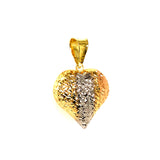 Dije (corazón) en oro 3 Tonos 10kt.