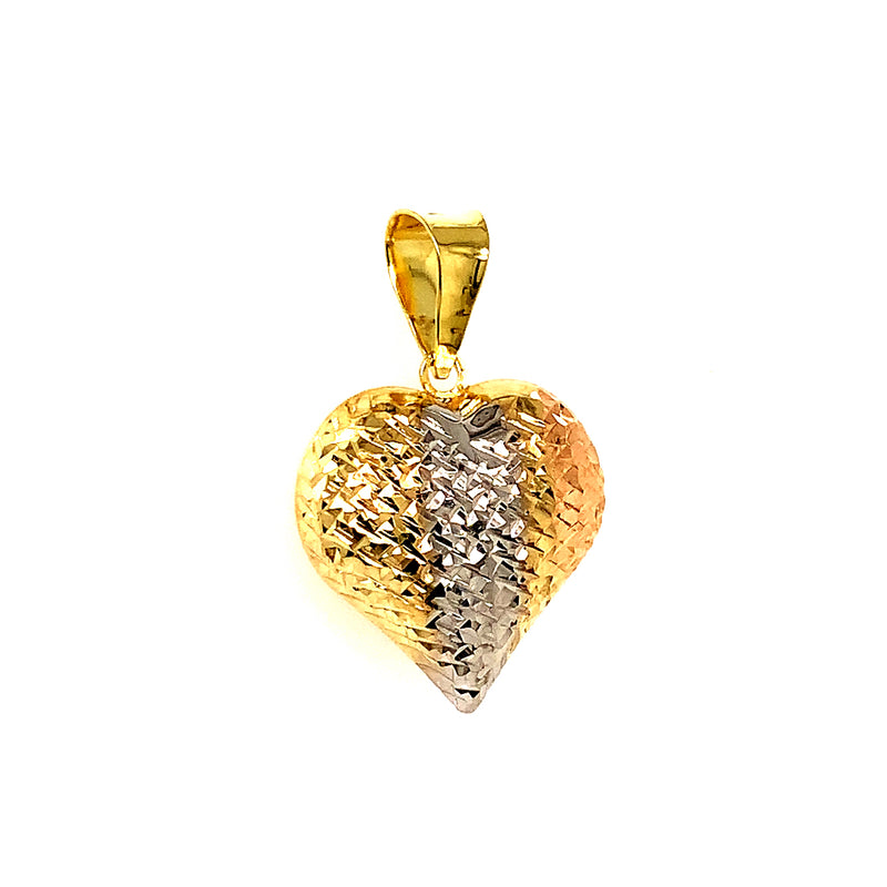 Dije (corazón) en oro 3 Tonos 10kt.