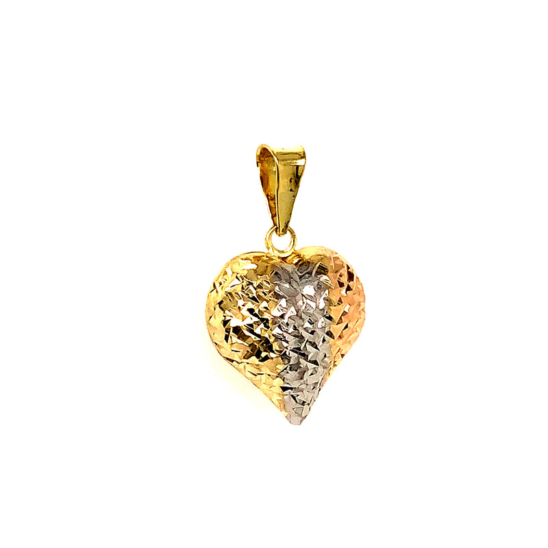 Dije (corazón) en oro 3 Tonos 10kt.