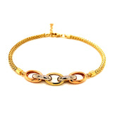 Pulsera en oro 3 Tonos 10k.