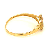 Anillo con circones en oro amarillo 10kt.