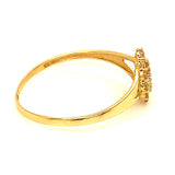 Anillo con circones en oro amarillo 10kt.