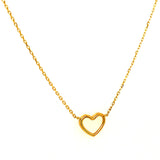 Collar (corazón) en oro amarillo 10kt. 45cm