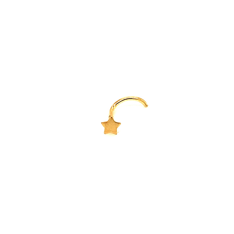 Piercing de nariz (estrella) en oro amarillo 10kt.