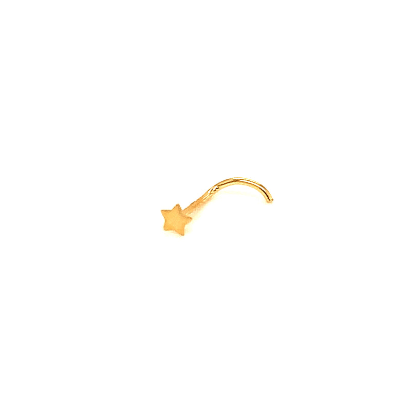 Piercing de nariz (estrella) en oro amarillo 10kt.