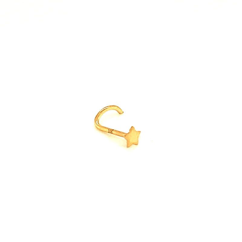 Piercing de nariz (estrella) en oro amarillo 10kt.