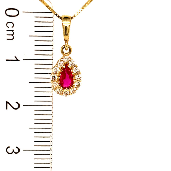 Juego de collar y aretes con circones en oro amarillo 10k.