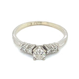 (SOFIA) Anillo con diamantes en oro blanco 10k